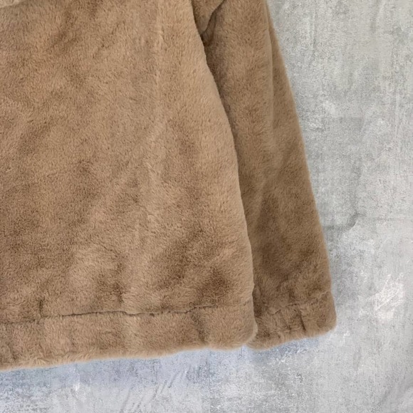 BLANKNYC Sand Stoner Siren Teddy Faux Fur Full-Zip Hooded Coat SZ M - Picture 6 of 8